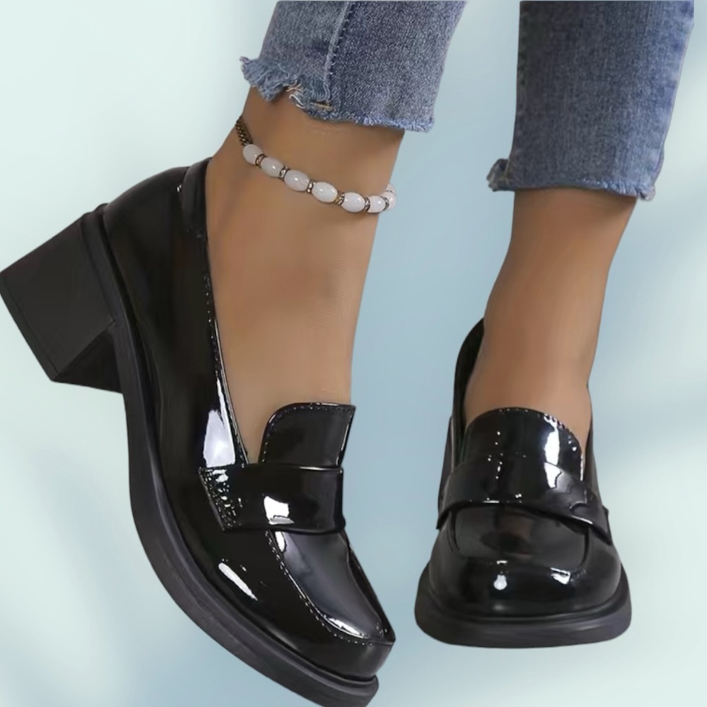 FRENCH CONNECTION- Patent Leather Loafers, Brand New.